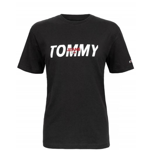 Tommy Hilfiger T-shirt Męski Regular Fit Black ze sklepu dewear.pl w kategorii T-shirty męskie - zdjęcie 113612922