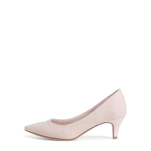 Czółenka Tamaris różowe ze skóry bez zapięcia 