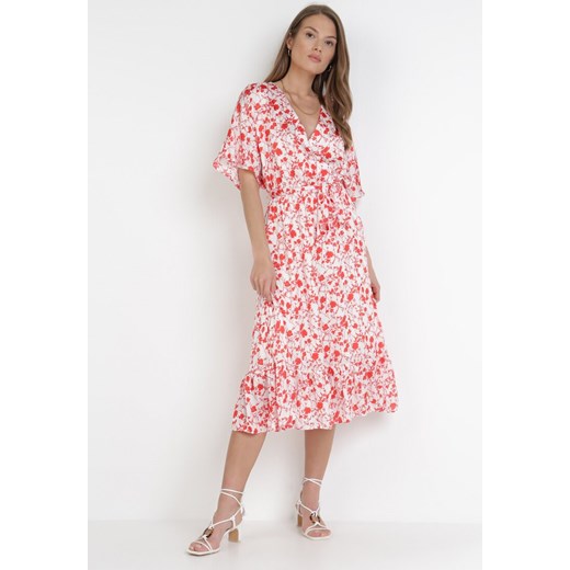 Biało-Czerwona Sukienka Evithanea ze sklepu Born2be Odzież w kategorii Sukienki - zdjęcie 113713140