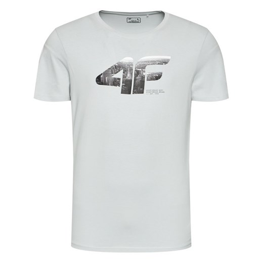 T-shirt męski 4F z krótkim rękawem biały bawełniany 