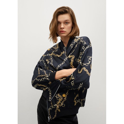 Kurtka damska czarna Mango bez kaptura casual 