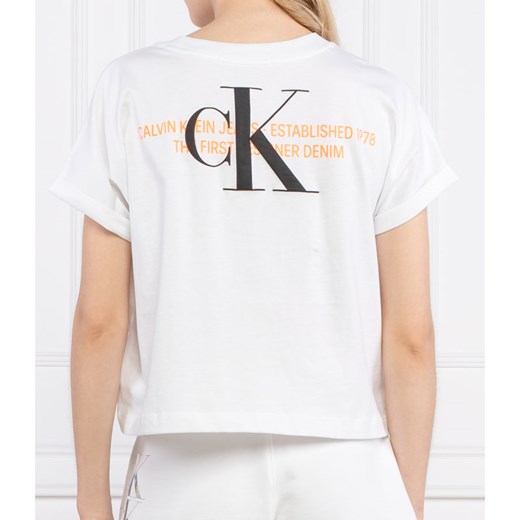 Bluzka damska Calvin Klein z krótkim rękawem casual 