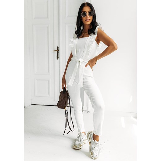 Kombinezon damski biały Latika długi 
