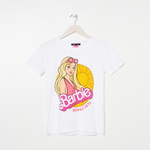 Sinsay - Koszulka Barbie - Biały Sinsay XL Sinsay
