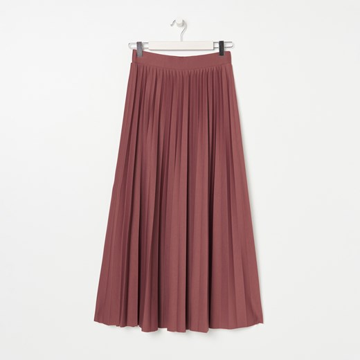 Sinsay - Dzianinowa plisowana spódnica - Czerwony Sinsay XL Sinsay