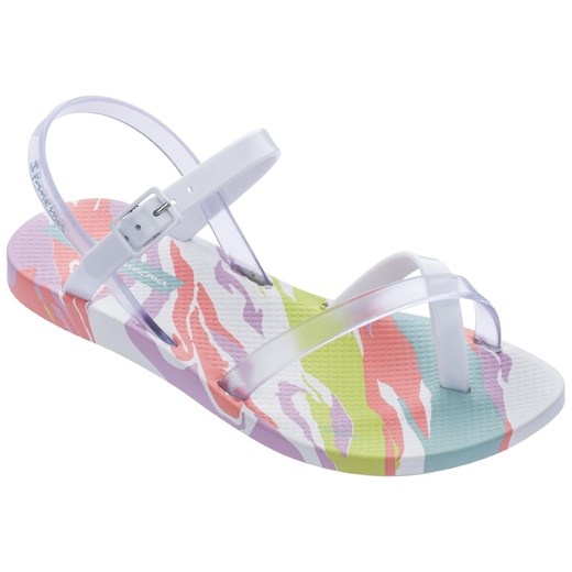 Sandałki dziewczęce, białe, moro, Fashion Sandal VII Kids, Ipanema Ipanema 31 promocyjna cena smyk
