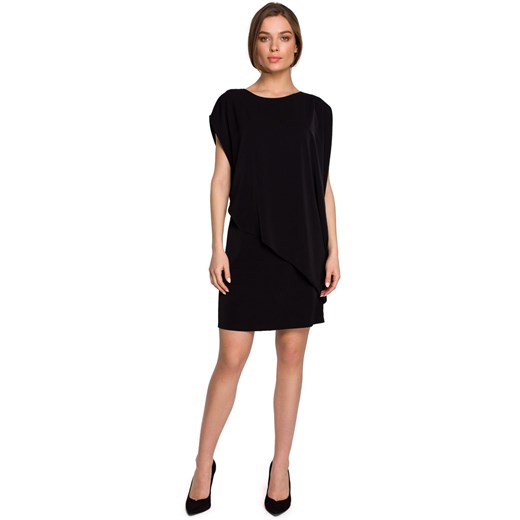S262 Sukienka warstwowa - czarna ze sklepu Świat Bielizny w kategorii Sukienki - zdjęcie 113782022