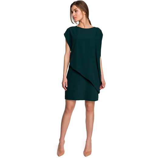 S262 Sukienka warstwowa - zielona ze sklepu Świat Bielizny w kategorii Sukienki - zdjęcie 113782032