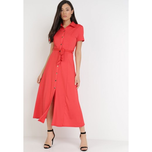 Czerwona Sukienka Ophieithe ze sklepu Born2be Odzież w kategorii Sukienki - zdjęcie 113842970