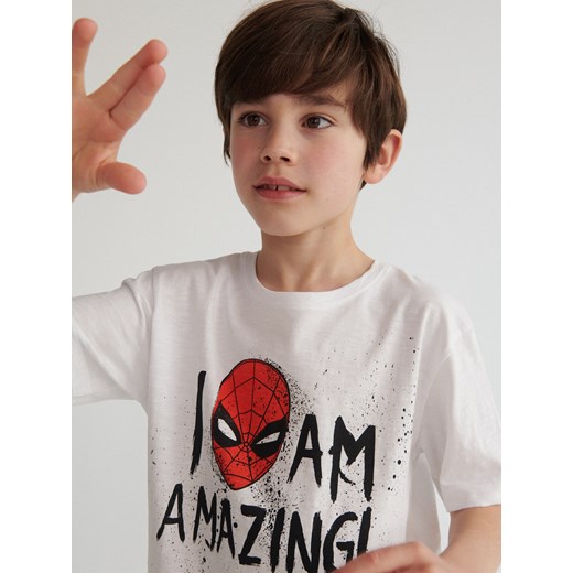 T-shirt chłopięce biały Reserved