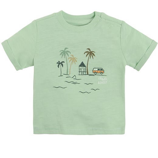 Cool Club, T-shirt chłopięcy, jasnozielony, Travel & enjoy! Cool Club 98 smyk