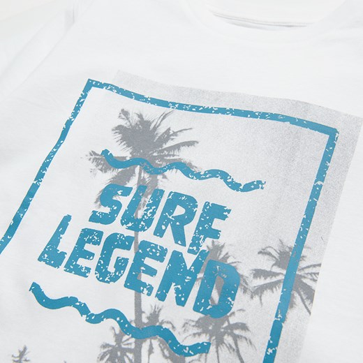 Cool Club, T-shirt chłopięcy, biały, Surf legend Cool Club 152 smyk