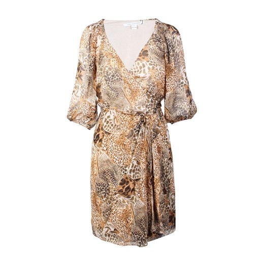 Animal Print Wrap Silk Dress -Pre Owned Condition Excellent Diane Von Furstenberg Vintage 3XS - US 0 okazja showroom.pl