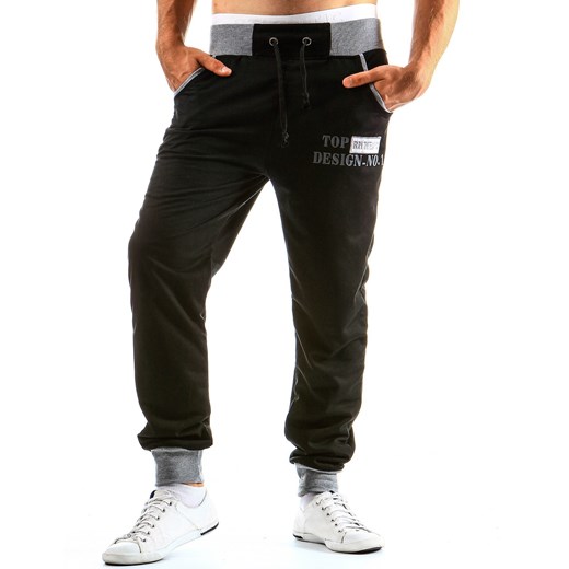 Spodnie (ux0042) - Czarny dstreet czarny bawełniane