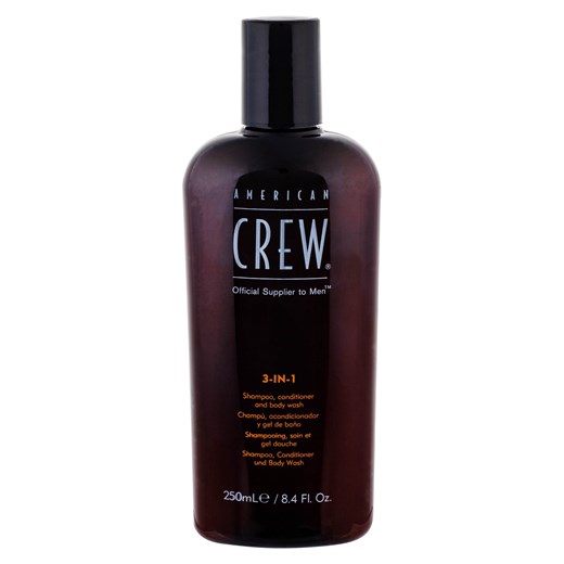 American Crew 3-In-1 Shampoo, Conditioner & Body Wash Szampon Do Włosów 250Ml American Crew makeup-online.pl