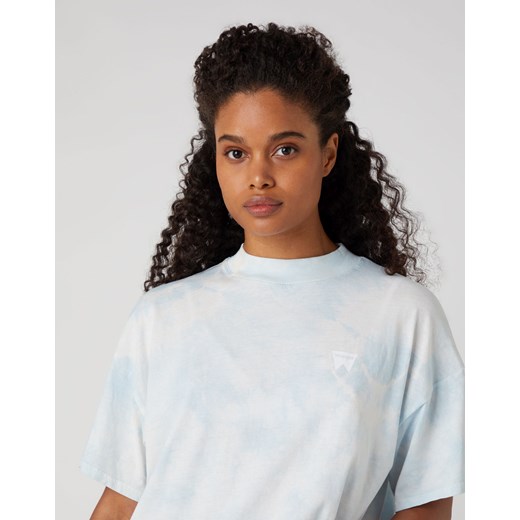 T-shirt Damski Wrangler HIGH NECK w kolorze niebieskim ze wzorem tie dye Wrangler 42 Texas Club