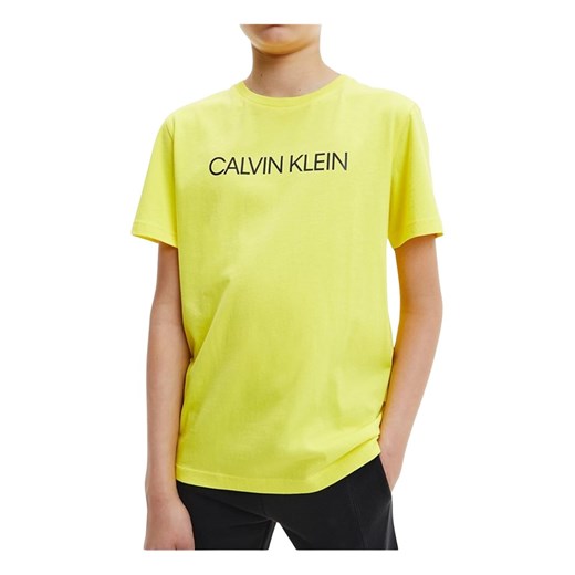 T-shirt chłopięce Calvin Klein żółty 