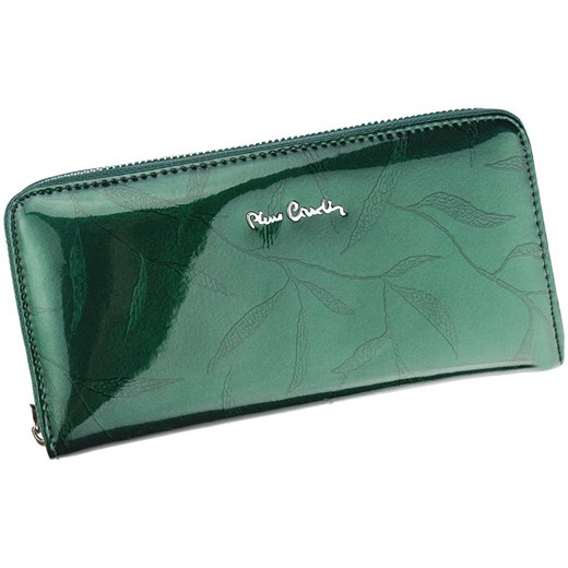 Portfel damski skórzany PIERRE CARDIN 02 LEAF 118 Zielony Pierre Cardin okazyjna cena Bagażownia.pl