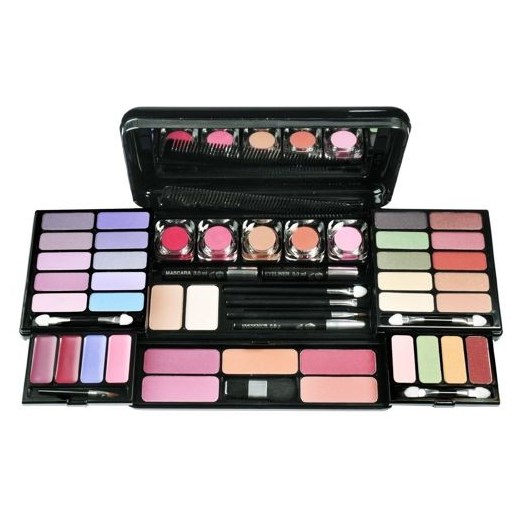 Makeup Trading Schmink Set 53 Teile Exlusive W Kosmetyki Zestaw kosmetyków Complet Make Up Palette e-glamour czarny Akcesoria