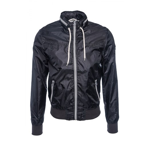 Nylon bomber jacket with zip terranova szary kurtki