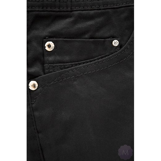 Czarne damskie spodnie rurki jeansowe wysoki stan mercerie-pl  Spodnie