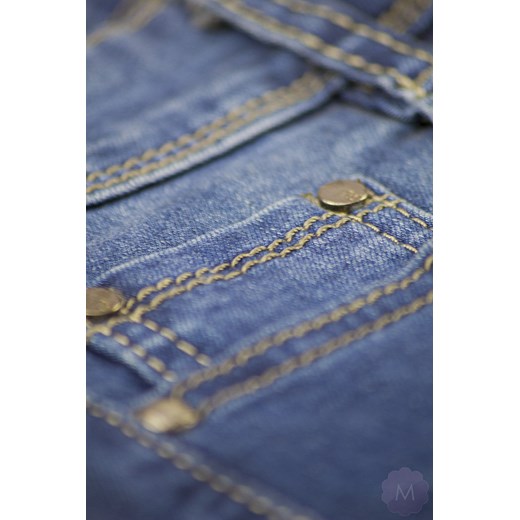 Elastyczne damskie spodnie jeansowe rurki z wyższym stanem niebieskie mercerie-pl szary rurki