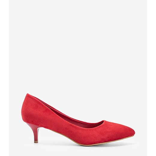 Czerwone czółenka na niskiej szpilce Like you 41 gemre