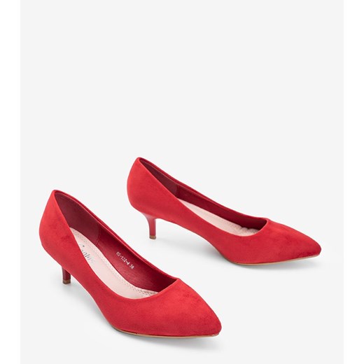 Czerwone czółenka na niskiej szpilce Like you 37 gemre