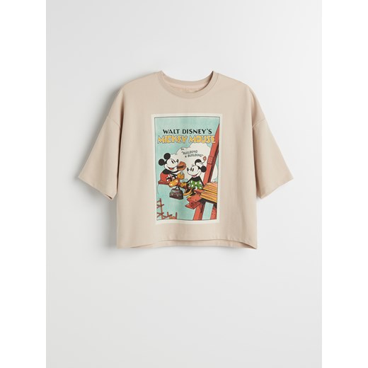 Reserved - Bluza z Myszką Miki - Różowy Reserved XL okazyjna cena Reserved
