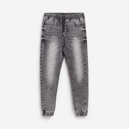 Reserved - Joggery z bardzo miękkiego jeansu - Szary Reserved 146 okazyjna cena Reserved