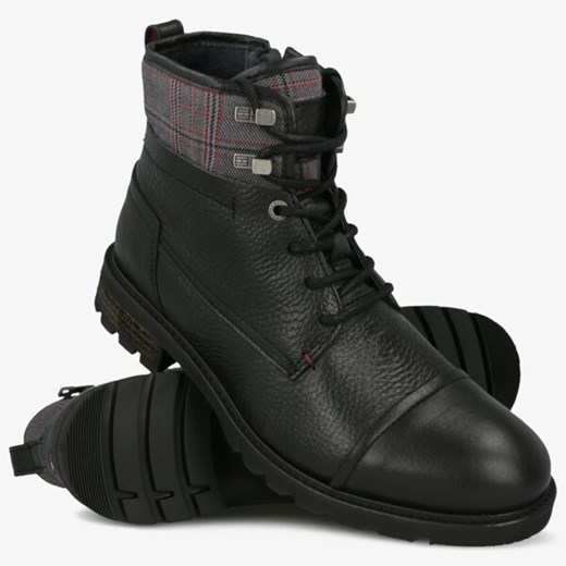 Buty zimowe męskie Tommy Hilfiger sznurowane czarne 