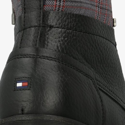 Buty zimowe męskie Tommy Hilfiger czarne sznurowane 