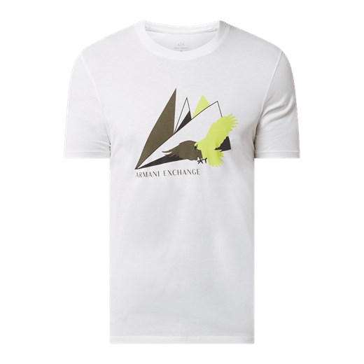 T-shirt z bawełny pima Armani Exchange M wyprzedaż Peek&Cloppenburg 