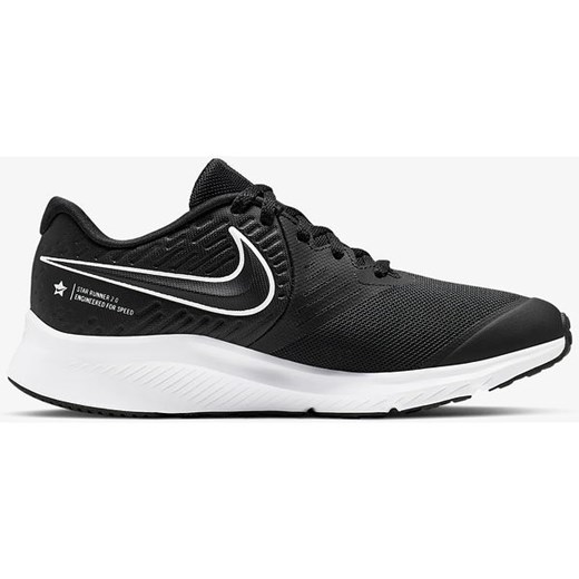 Buty młodzieżowe Star Runner 2 Nike (czarne/białe) Nike 37 1/2 SPORT-SHOP.pl