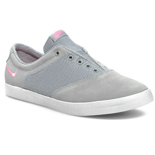 Półbuty NIKE - WMNS Nike Mini Sneaker 644593 001 Wolf Grey/Pink Glow/White eobuwie-pl szary damskie