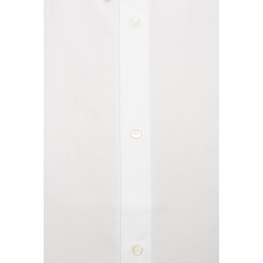 Biała koszula męska A.P.C. bawełniana z długim rękawem z klasycznym kołnierzykiem 