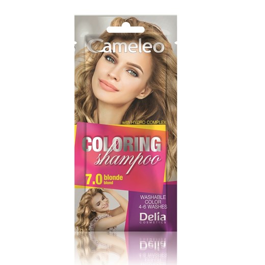 Coloring Shampoo szampon koloryzujący do 4-6 myć 7.0 Blond 40ml Cameleo 40ml perfumgo.pl