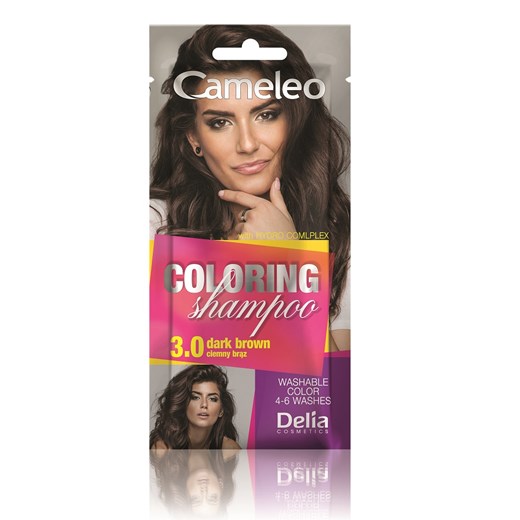 Coloring Shampoo szampon koloryzujący do 4-6 myć 3.0 Ciemny Brąz 40ml Cameleo 40ml perfumgo.pl