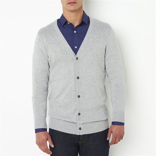 Sweter zapinany na guziki, 100% bawełny la-redoute-pl bialy sweter