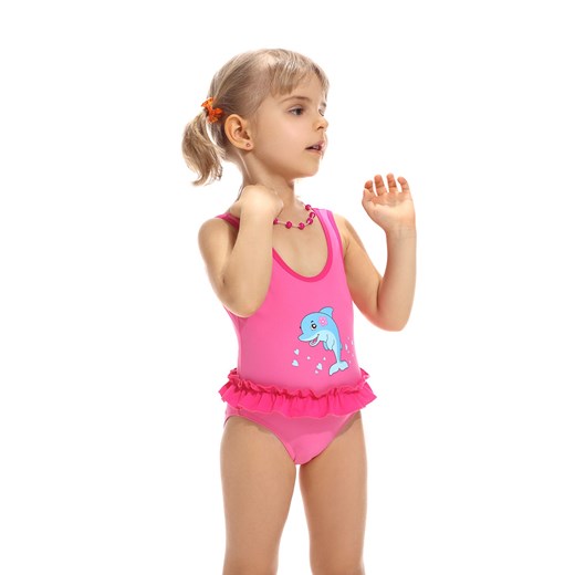 Strój kąpielowy dziewczęcy jednoczęściowy "Dolphin" cornette-underwear brazowy kąpielowy