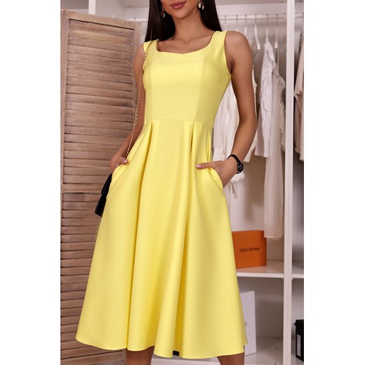 Sukienka VERGARA YELLOW S okazyjna cena Ivet Shop