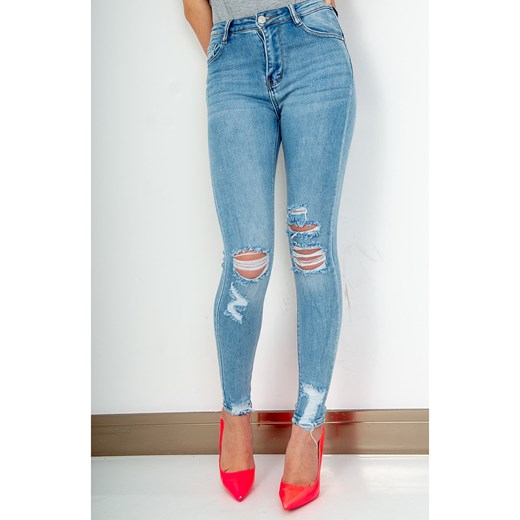 Spodnie jeansy damskie Push up wycierane L zoio.pl promocyjna cena