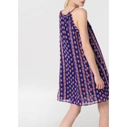 Sukienka halter wzór paisley  mango fioletowy abstrakcyjne wzory