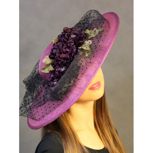 Kapelusz MAGDALENA hfs-headfashionstyle fioletowy kapelusz
