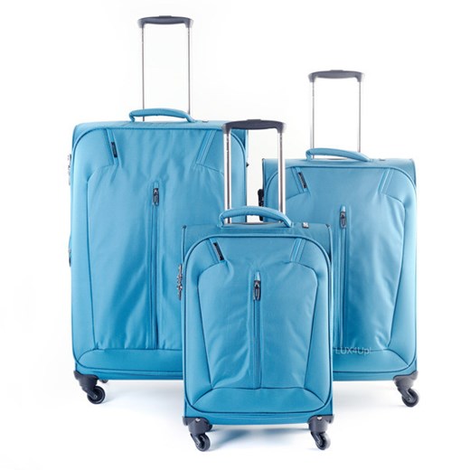Komplet walizek Puccini Siena - niebieski lux4u-pl niebieski baza pod makijaż