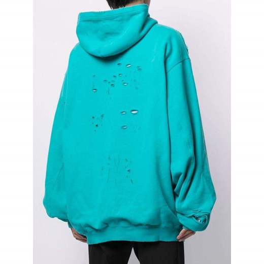 Bluza damska BALENCIAGA niebieska z napisami
