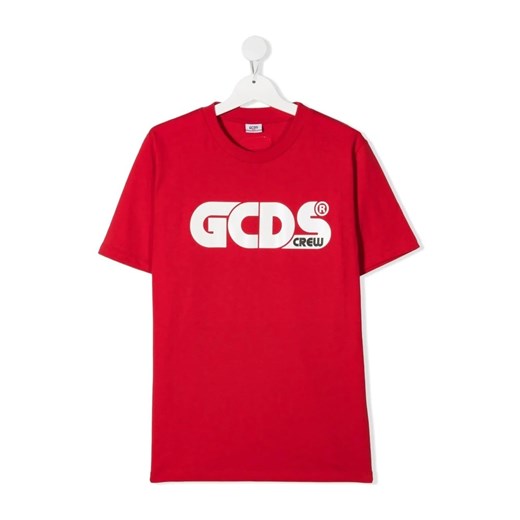 T-shirt chłopięce Gcds czerwony z krótkim rękawem 