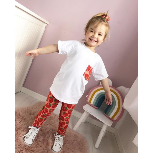Zestaw dla dziewczynki: Strawberry Pocket (koszulka+legginsy) 86 Fluffy 104 Fluffy