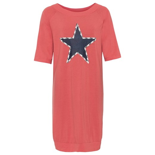 Sukienka shirtowa z motywem gwiazdy | bonprix 40/42 bonprix