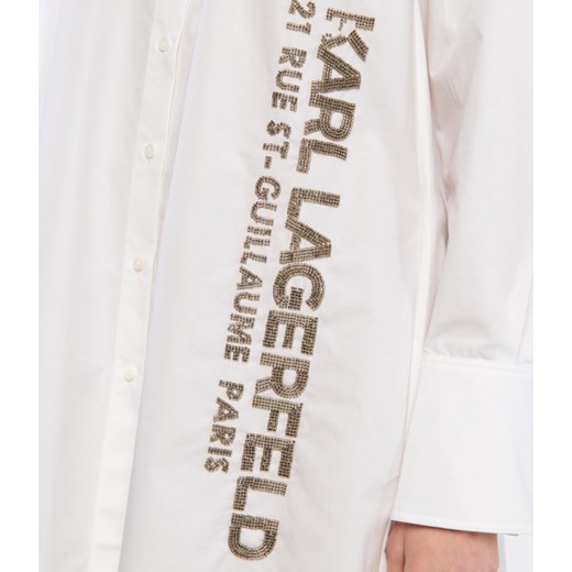 Biała koszula damska Karl Lagerfeld z długim rękawem 